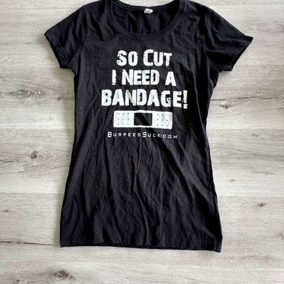 Boxer Craft “So Cut I Need A Bandage” fitted tee Black L EUC - Picture 4 of 6